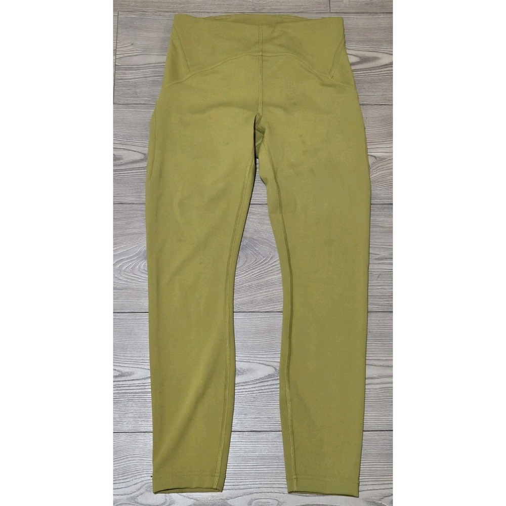 Lululemon Align HR Pants Women's Size 6 Yellow Green Pair‎ Yoga Running Leggings